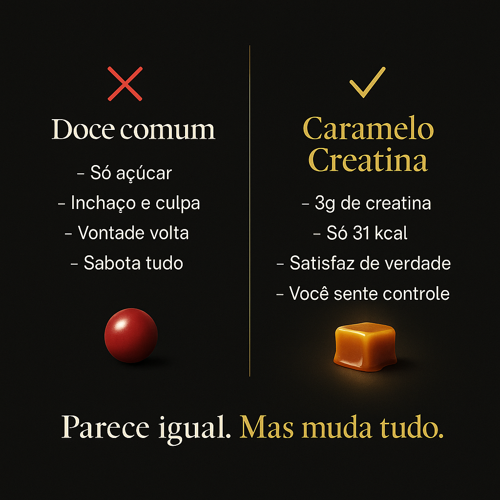Bala Creatina Sabor Caramelo DK 60 unidade (Leve 2 Mais Barato +30%)