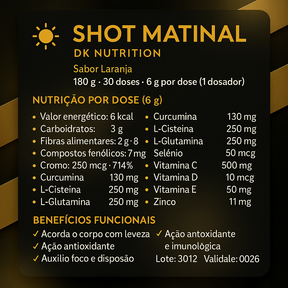 Shot Matinal sabor Laranja 180G